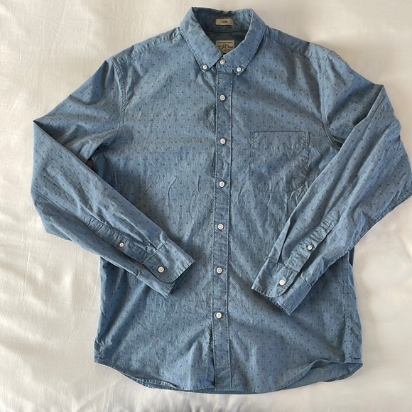 J Crew Secret Wash Shirting Slim Fit Button Down